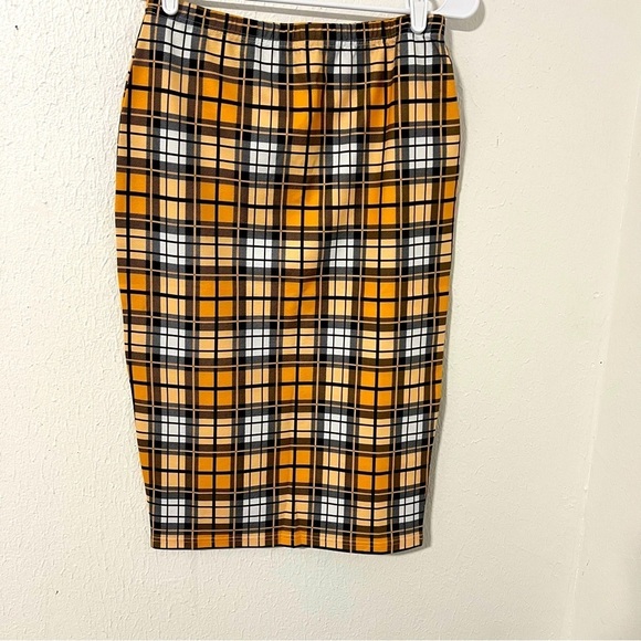 Forever 21 & SHEIN Bundle of (4) Women’ Large Pencil Skirts Plaid Multicolor EUC - Picture 8 of 16